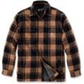 Carhartt Flannel Sherpa, Textiljacke Schwarz/Hellbraun M male