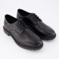 Schwarze Derby Business-Schuhe mit klobiger Sohle