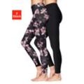 H.I.S Leggings mehrfarbig Gr. 32/34 für Damen. Mit Allover-Druck. Figurbetont. Nachhaltig.