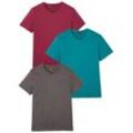 T-Shirt mit V-Ausschnitt (3er Pack)