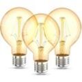 3x led Leuchtmittel Filament Vintage Industrie Lampe E27 Retro Glühbirne G80 4W - B.k.licht