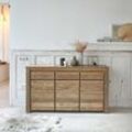 Sideboard aus recyceltem Teakholz 3 Schubladen 3 Türen