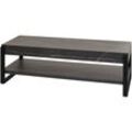 Neuwertig] TV-Rack HHG 703, Fernsehtisch Lowboard TV-Tisch, Metall 42x120x44cm Marmor-Optik grau