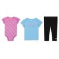 Nike Swoosh Logo 3-teiliges Bodysuit-Set für Babys (0–9 M) - Schwarz