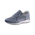 Sneaker CAPRICE Gr. 38, blau (bleu), Damen, Veloursleder, Mesh, Lederimitat, Veloursleder, Schuhe