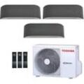 Toshiba HAORI MultiSplit Trio Wandgeräte 2x RAS-B10N4KVRG-E + RAS-B13N4KVRG-E + RAS-3M18U2AVG-E | 2x 2,5 kW + 3,5 kW - Anthrazit