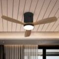 LED-Deckenventilator Siroco Mini, DC, leise, schwarz/walnuss