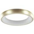 Deckenleuchte Gold Ringform Stahl und Kunststoff mit Integriertem LED-Licht Runde Form Moderne Beleuchtung