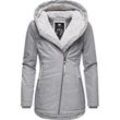 Winterjacke RAGWEAR "Gordon" Gr. XS (34), grau (ash), Damen, Außenmaterial: 100% Polyester, Innenfutter: 100% Polyester, Wattierung: 100% Polyester, Jacken, Sportliche wasserdichte Outdoorjacke mit Kapuze