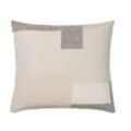 Broste Copenhagen - Patch Kissenbezug, 60 x 60 cm, beige / braun