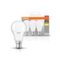 OSRAM LED-Lampe Classic B22d 8,5W 2.700K 806lm 3er