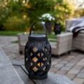 LED-Laterne Flame Lantern, schwarz, Höhe 23 cm