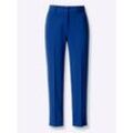 7/8-Hose HEINE, Damen, Gr. 34, Normalgrößen, blau (royalblau), 69% Polyester, 23% Viskose, 8% Elasthan, unifarben, 7/8-Länge, Hosen