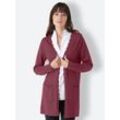 Cardigan CREATION L PREMIUM Gr. 36, rot (bordeaux), Damen, 75% Schurwolle, 25% Seide, unifarben, Strickjacken