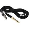 Audio aux Kabel kompatibel mit akg K240 mk ii, K141 mk ii, K171 mk ii Kopfhörer - Audiokabel 3,5 mm Klinkenstecker auf 6,3 mm, 3 m, Schwarz - Vhbw