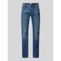 Slim Fit Jeans mit Label-Patch Modell 'OREGON'