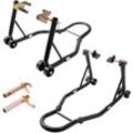 Vevor - Motorrad Ständer Set Montageständer Hinten & Vorn 0,39 t Belastbar, U-Type + L-Type + Doppelgabelköpfe, 225–350 mm / 230–330 mm / 165–240 mm