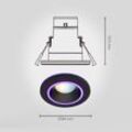 Calex Smart Halo Einbau-Downlight CCT RGB schwarz