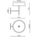 LED-Wandleuchte Miram mit Akku, dimmbar, blau