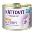 KATTOVIT Feline Diet Nassfutter Katze Sensitive Adult Huhn 12x185 g