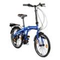 Zündapp ZF20 Speed Folder 20 Zoll Klapprad Faltrad Stadtrad Fahrrad faltbar Klappfahrrad StVZO