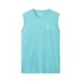 TOM TAILOR Herren Tanktop mit Bio-Baumwolle, blau, Textprint, Gr. XXL