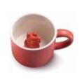 Donkey Maneki Neko Lucky Mug - Red