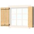 Fensterladen LASITA MAJA, beige (natur), B:54cm H:54cm T:3cm, Holz, Fensterläden