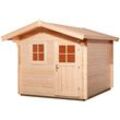 Gartenhaus WEKA "Premium28", beige (naturbelassen), Fußboden im Gartenhaus, ohne Rück- und Seitenwand, ohne Dacheindeckung, Holz, Gartenhäuser