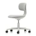 Vitra - Rookie Bürostuhl, soft grey / Plano cremeweiß / sierragrau (Hartbodenrollen)