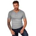 H.I.S T-Shirt mit aufwendiger Knopfleiste perfekt als Unterziehshirt, grau