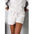 BENCH. LOUNGEWEAR Relaxshorts mehrfarbig Gr. 32/34 für Damen. Mit Logoschriftzug, Logodruck. Basic. Nachhaltig.