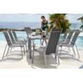 Garten-Essgruppe MERXX "Amalfi Deluxe" Sitzmöbel-Sets grau