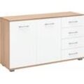 Kombikommode PRIESS "Barcelona" Sideboards Gr. B/H/T: 123cm x 71cm x 38cm, 4 St., weiß (struktureichefarben hell, weiß)