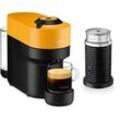 Nespresso Vertuo Pop Mango Yellow & Aeroccino 3 schwarz Vertuo Kaffeemaschine