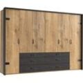 Kleiderschrank WIMEX "Detroit by fresh to go" Schränke Gr. B/H/T: 300 cm x 218 cm x 58 cm, 6 St., beige (raw steel, metall)