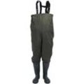 Wathose 70 Denier Nylon Fisch Teich Anglerhose Wasserdicht Fischer Teichhose Gummi mit Stiefel Angler Watstiefel Rutschfest Wathosen pvc Gr.42/43