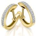 Paar Creolen ONE ELEMENT "0,18 ct Diamant Brillant Ohrringe aus 585 Gelbgold" Gr. Damen, 0.18 ct mit Diamant, Diamanten, goldfarben (gold) Damen Creolen Gold Schmuck