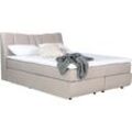 Boxbett INOSIGN "Hailey", silber, B:167cm L:222cm, Komplettbetten, Boxspringbett, neues Kopfteil- aufwendig gepolstert