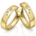 Paar Creolen ONE ELEMENT "0.04 ct Diamant Brillant Ohrringe aus 585 Gelbgold" Gr. Damen, 0.04 ct mit Diamant, Diamanten, goldfarben (gold) Damen Gold Schmuck