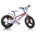 Kinderfahrrad DINO "Mountainbike" Gr. 25, rot, Fahrräder, Kinder, 25cm, 14 Zoll (35,56cm), mit Stützrädern, Frontschild und coolen Schutzblechen