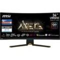 MSI Curved-Gaming-OLED-Monitor "MEG 342C QD-OLED", G (A-G), schwarz, B:81,4cm H:37,5cm T:14,3cm, Monitore, 3 Jahre Herstellergarantie, höhenverstellbar, USB-C