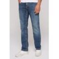 Regular-fit-Jeans CAMP DAVID Gr. 29, Länge 30, blau, Herren, Material: 98% Baumwolle, 2% Elasthan, Zusatz: Enthält nichttextile Teile tierischen Ursprungs (Badge), Jeans mit normaler Leibhöhe