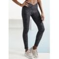 Funktionsleggings LASCANA ACTIVE Gr. XS (32/34), N-Gr, schwarz Damen Hosen Sportleggings im Allover-Druck