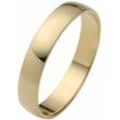 Trauring FIRETTI "Schmuck Geschenk Gold 375 Hochzeit Ehering "LIEBE" Sterne" Fingerringe Gr. 16,5, ohne Brillanten, Gelbgold 375, 4 mm, goldfarben (gelbgoldfarben) Made in Germany, wahlweise mit oder ohne Brillanten