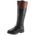 Stiefel REMONTE Gr. 36, Normalschaft, braun (schwarz, braun) Damen Schuhe Lederstiefel mit Tex-Ausstattung