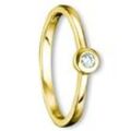 Diamantring ONE ELEMENT "0.07 ct Diamant Brillant Ring aus 585 Gelbgold" Fingerringe Gr. 48, mit Diamant, Gelbgold 585-Diamanten, goldfarben (gold) Damen Gold Schmuck