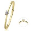 Diamantring ONE ELEMENT "0,05 ct Diamant Brillant Ring aus 585 Gelbgold" Fingerringe Gr. 59, mit Diamant, Gelbgold 585-Diamanten, goldfarben (gold) Damen Gold Schmuck