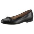 Ballerina ARA "SARDINIA" Gr. 4,5 (37,5), schwarz, Damen, Glattleder, Schuhe, Loafer, Festtagsschuh, Business Schuh mit Schleife