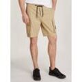 Cargoshorts CALVIN KLEIN JEANS "CARGO SHORT" Gr. 32, N-Gr, beige (travertine) Herren Hosen Cargoshorts mit Logopatch